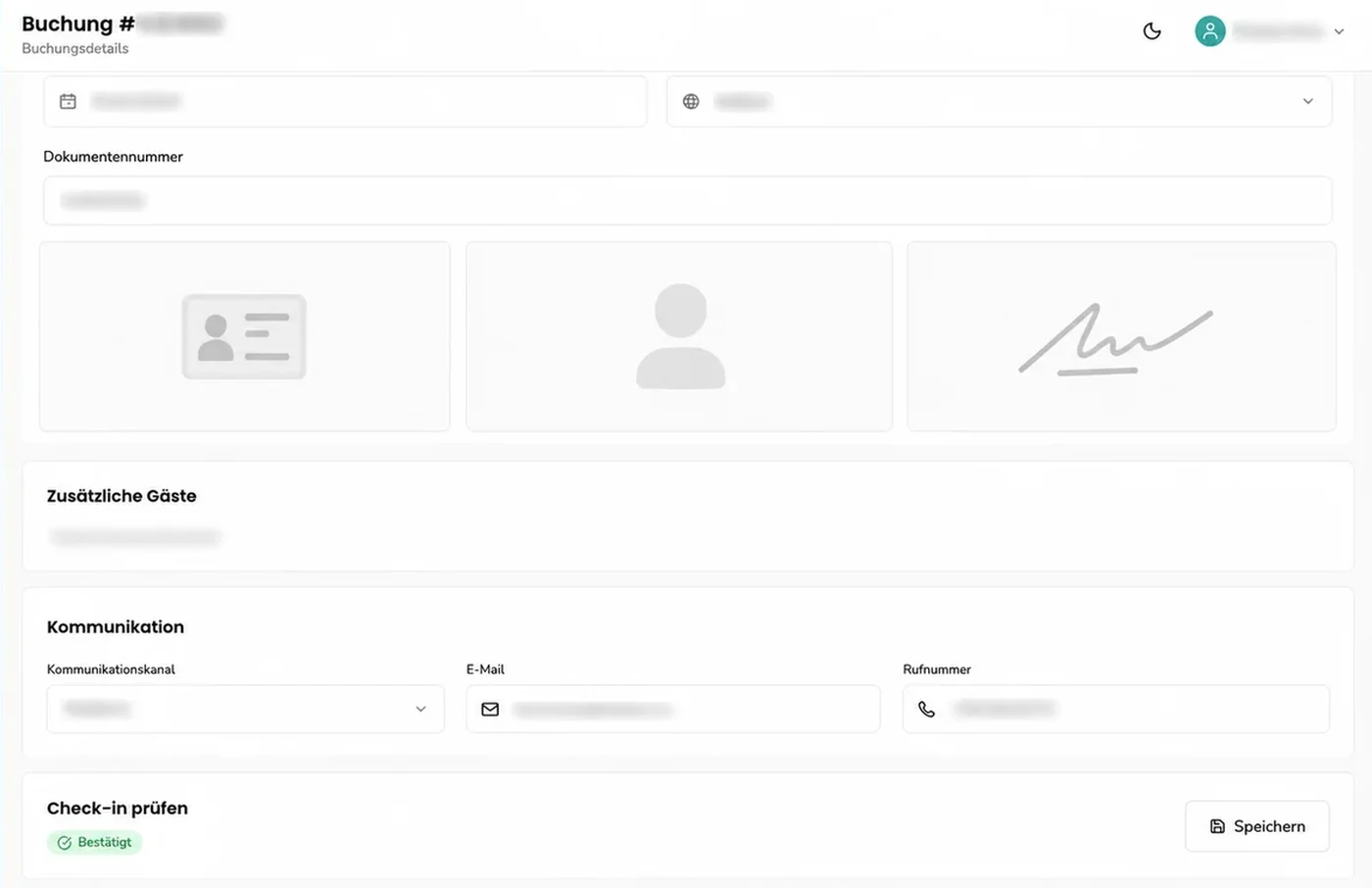 Online-Meldeschein mit Identitätsprüfung in GuestNova